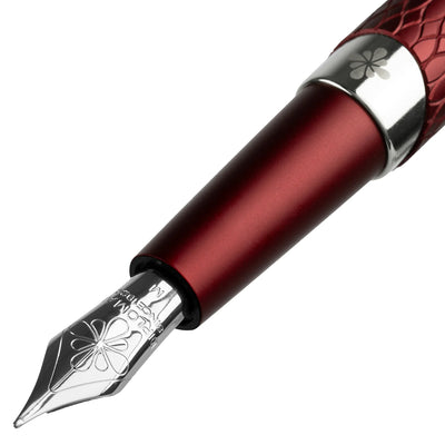 Diplomat Cobra Fountain Pen - Burgundy Guilloche