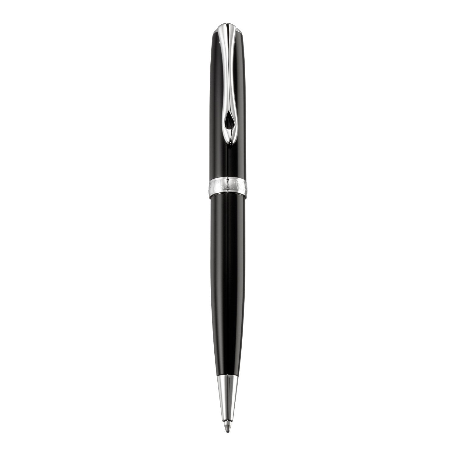 Diplomat Excellence A2 Ballpoint Pen - Black Lacquer / Chrome Trim