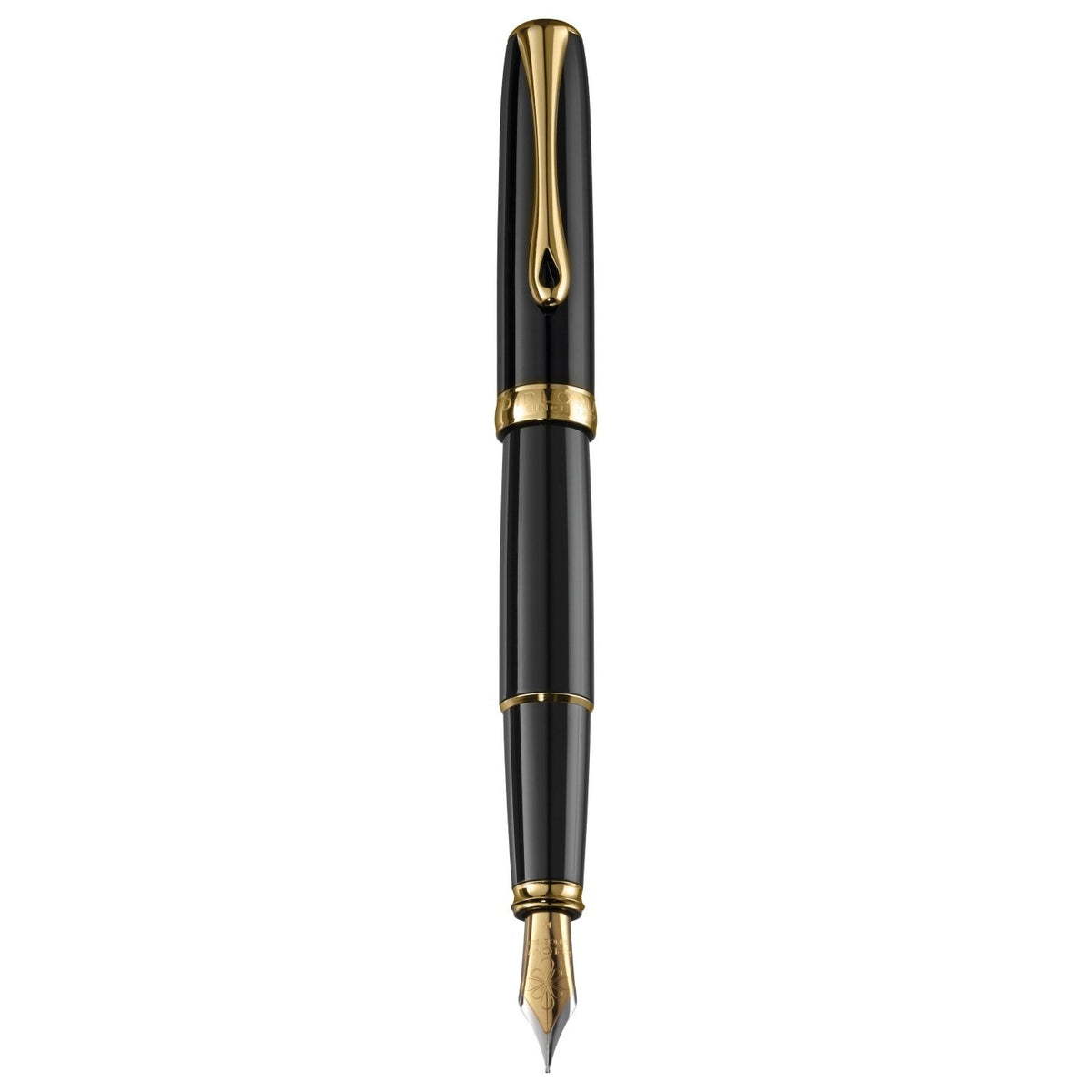 Diplomat Excellence A2 Fountain Pen - Black Lacquer / Gold Trim