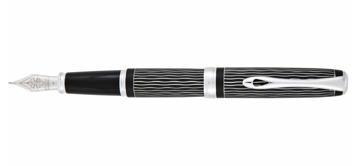 Diplomat Excellence A Plus Fountain Pen - Guilloche Lapis Wave