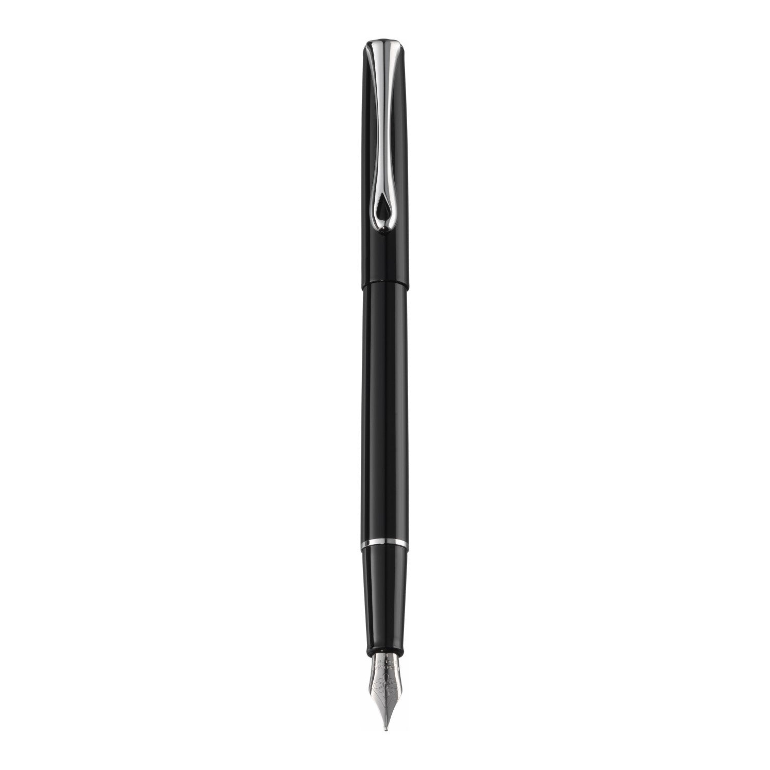 Diplomat Traveller Fountain Pen - Black Lacquer / Chrome Trim