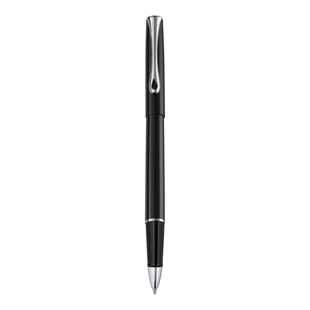Diplomat Traveller Rollerball - Black Lacquer / Chrome Trim