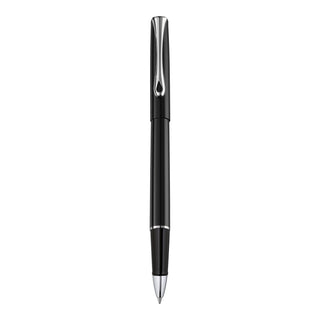 Diplomat Traveller Rollerball - Black Lacquer / Chrome Trim - RB / BLACK