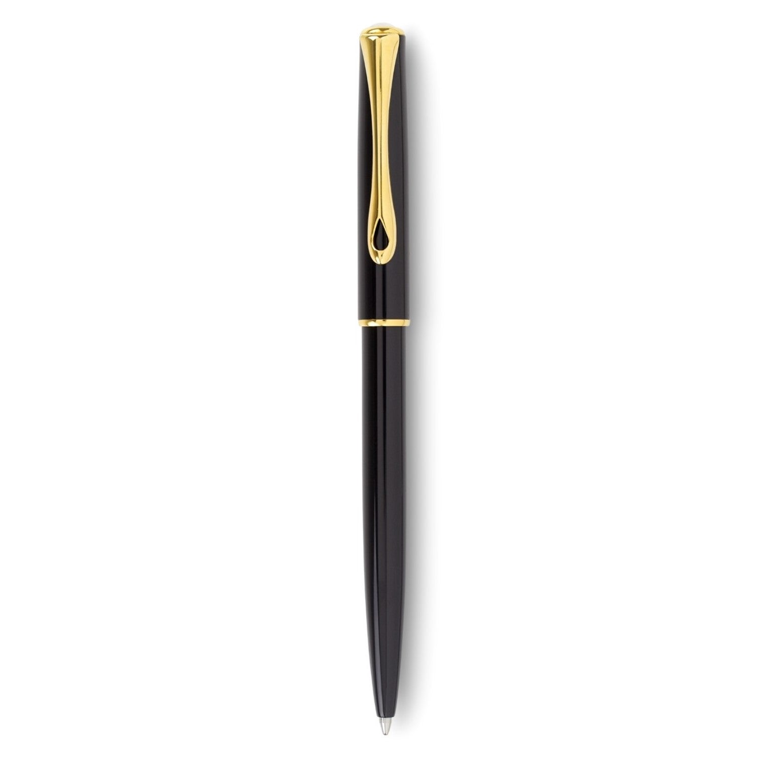 Diplomat Traveller Ballpoint Pen - Black Lacquer / Gold Trim