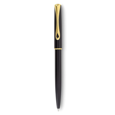 Diplomat Traveller Ballpoint Pen - Black Lacquer / Gold Trim