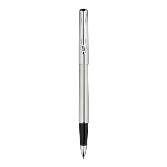 Diplomat Traveller Rollerball - Stainless Steel / Chrome Trim