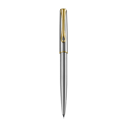 Diplomat Traveller Mechanical Pencil 0.5mm - Stainless Steel / Gold Trim