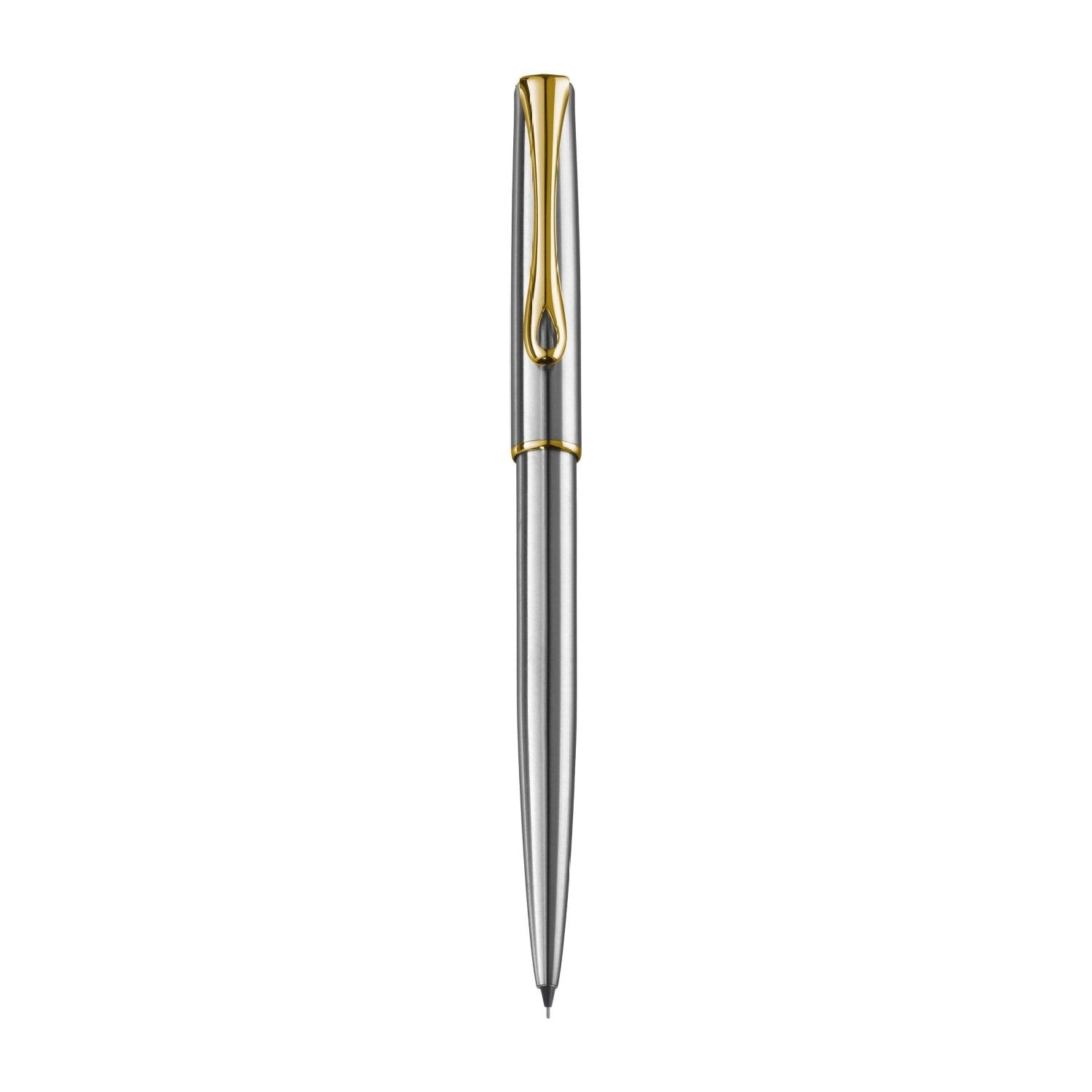 Diplomat Traveller Mechanical Pencil 0.5mm - Stainless Steel / Gold Trim