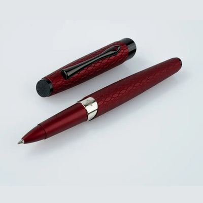 Diplomat Cobra Rollerball Pen - Burgundy Guilloche