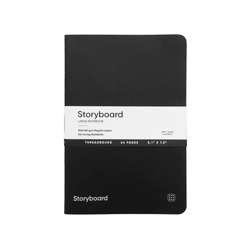 Endless Storyboard Notebook Large Dot Grid - Black
