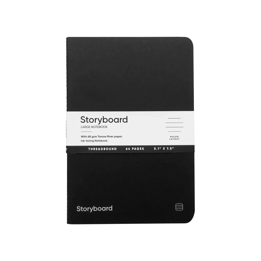 Endless Storyboard Notebook Large Lined - Black