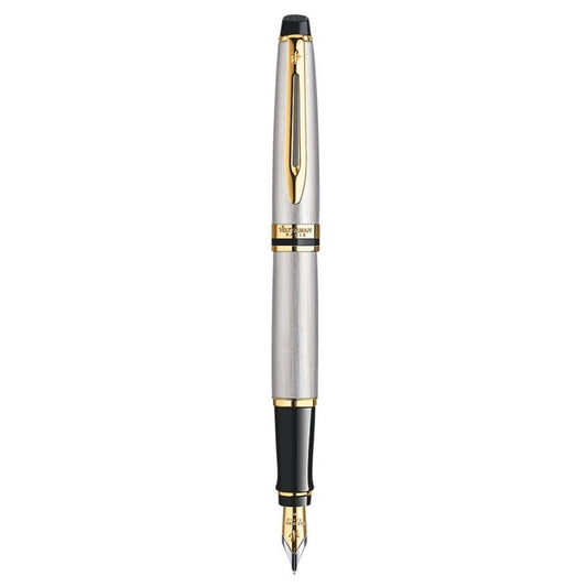 Waterman Expert Fountain Pen - Stainless Steel / Gold Trim