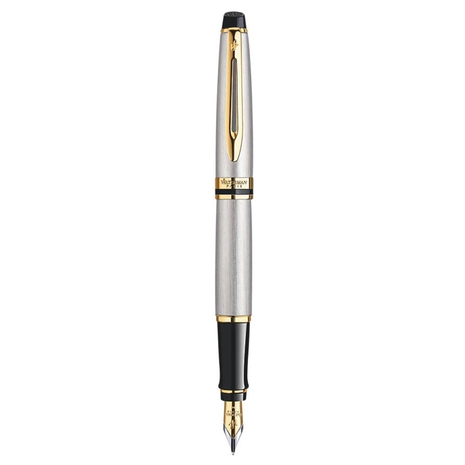 Waterman Expert Fountain Pen - Stainless Steel / Gold Trim