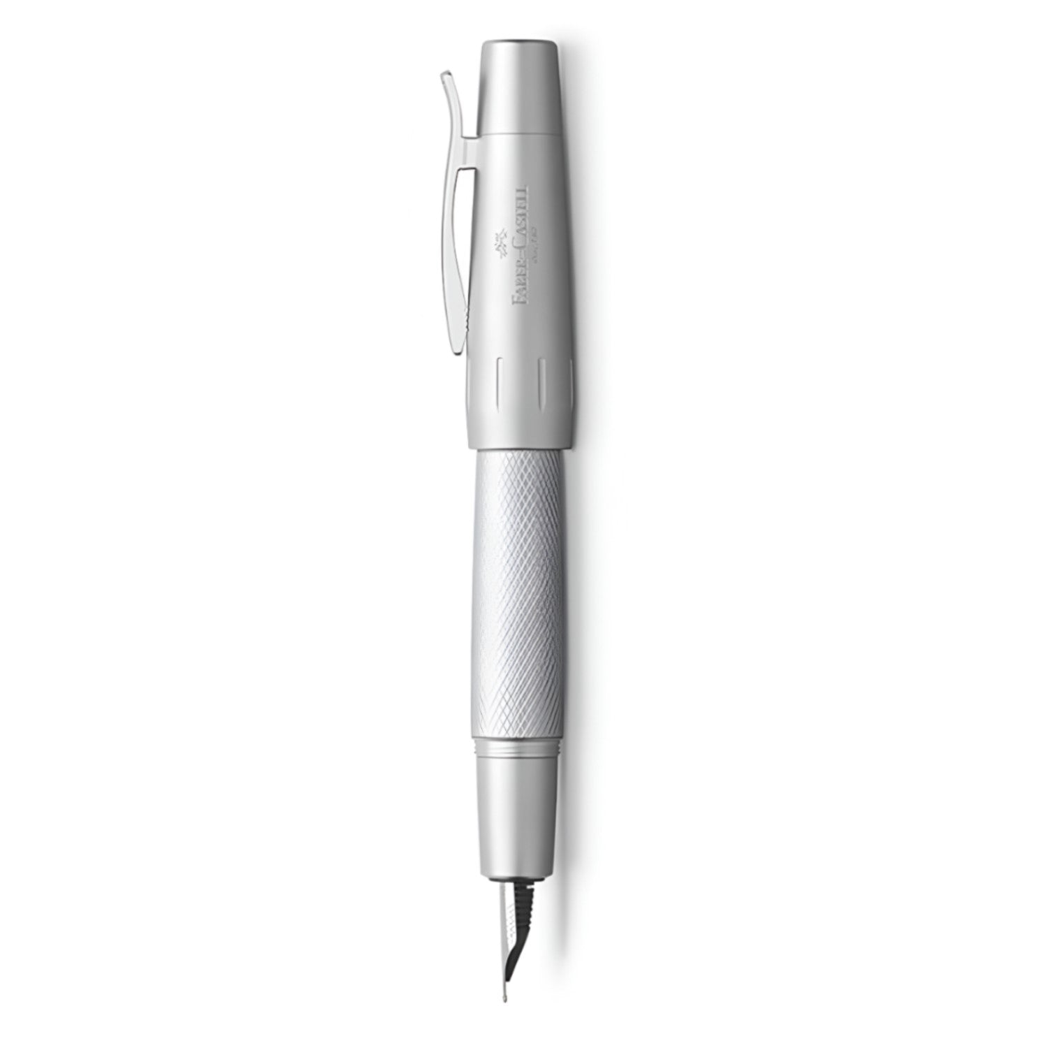 Faber-Castell Design E-motion Fountain Pen - Pure Silver