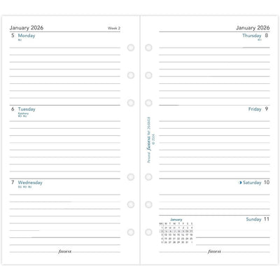 Filofax Refill 2026 Personal - Week To View (Lined)