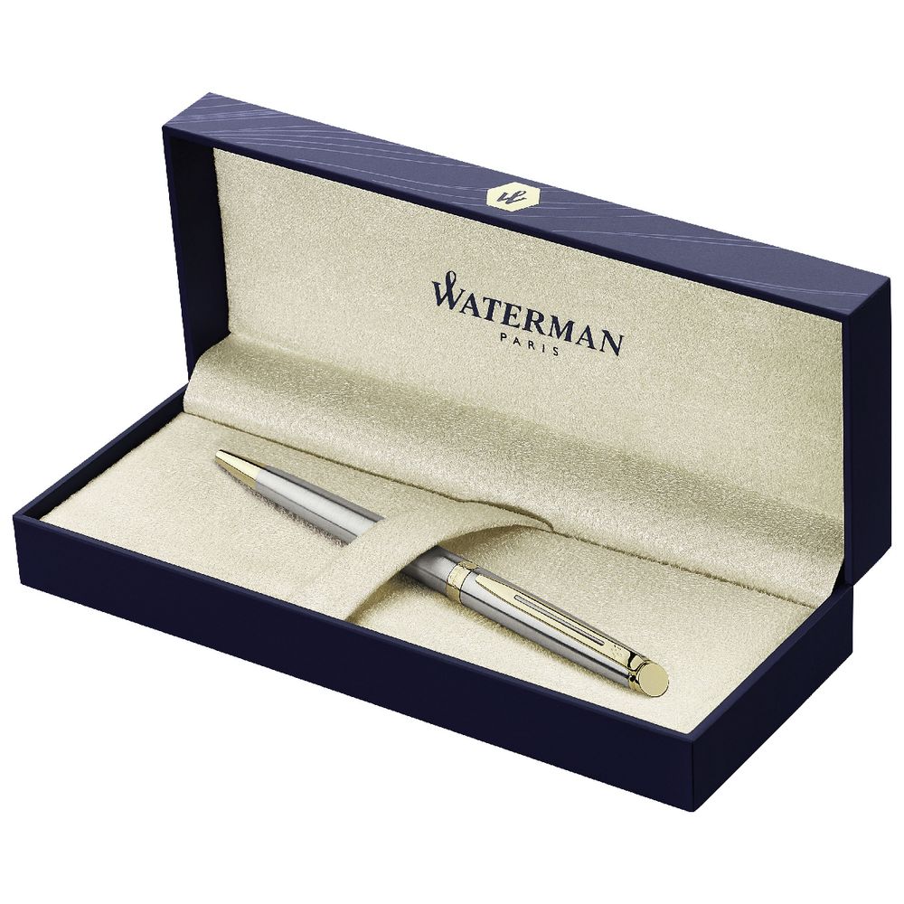 Waterman Hemisphere Ballpoint Pen - Stainless Steel / Gold Trim