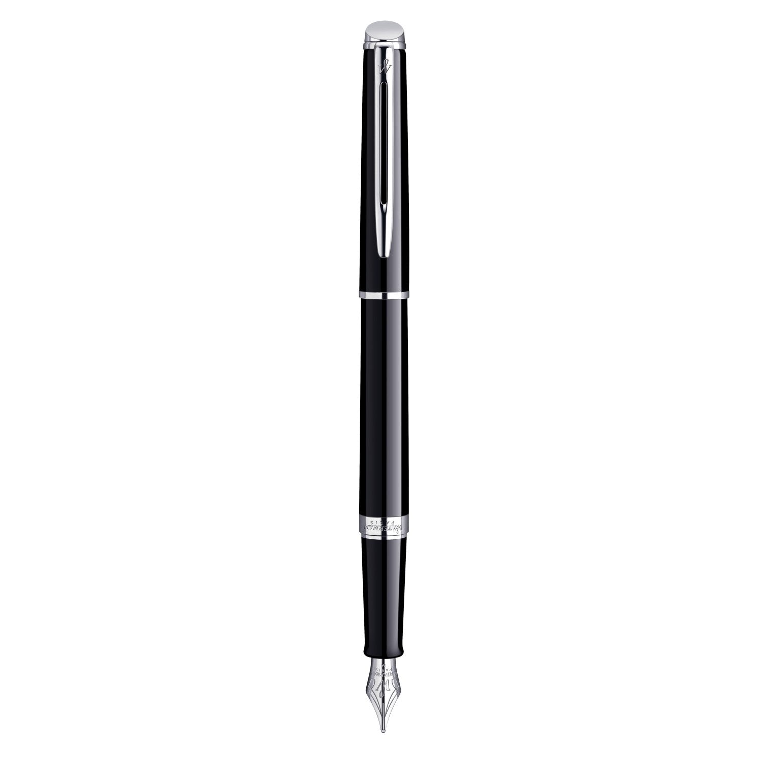 Waterman Hemisphere Fountain Pen - Black Lacquer / Chrome Trim