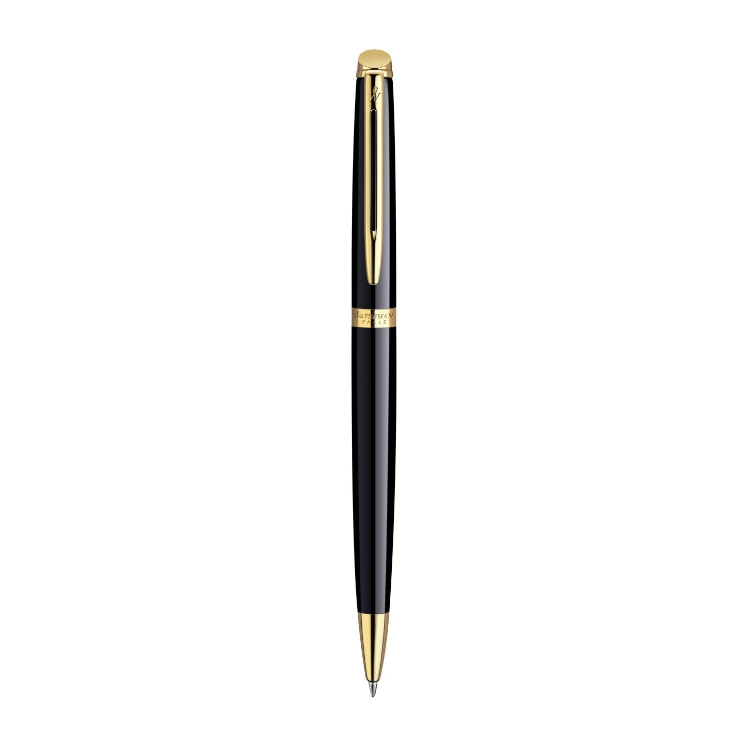 Waterman Hemisphere Ballpoint Pen - Black Lacquer / Gold Trim