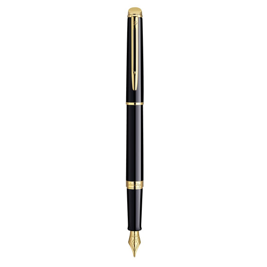 Waterman Hemisphere Fountain Pen - Black Lacquer / Gold Trim