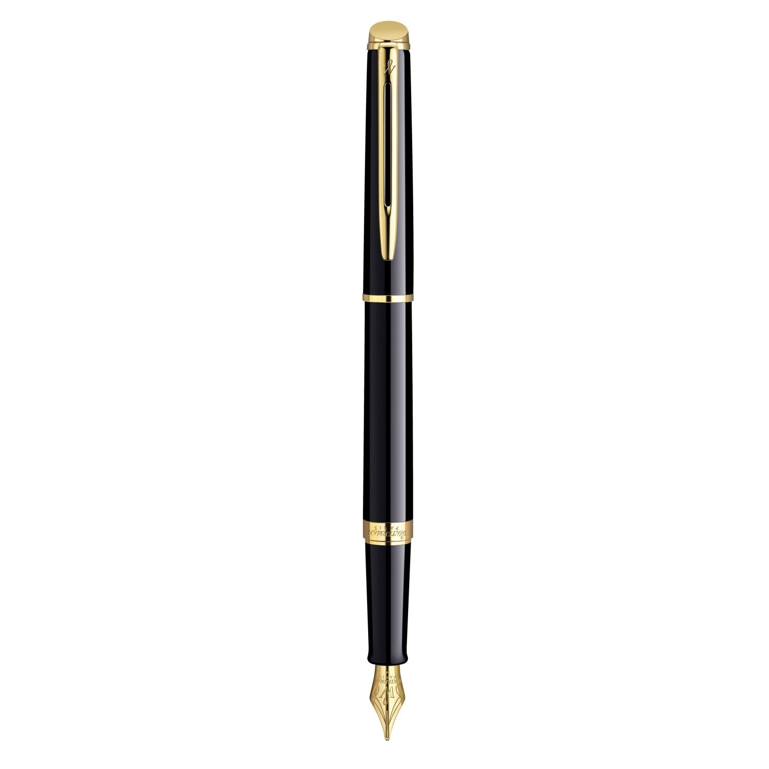Waterman Hemisphere Fountain Pen - Black Lacquer / Gold Trim