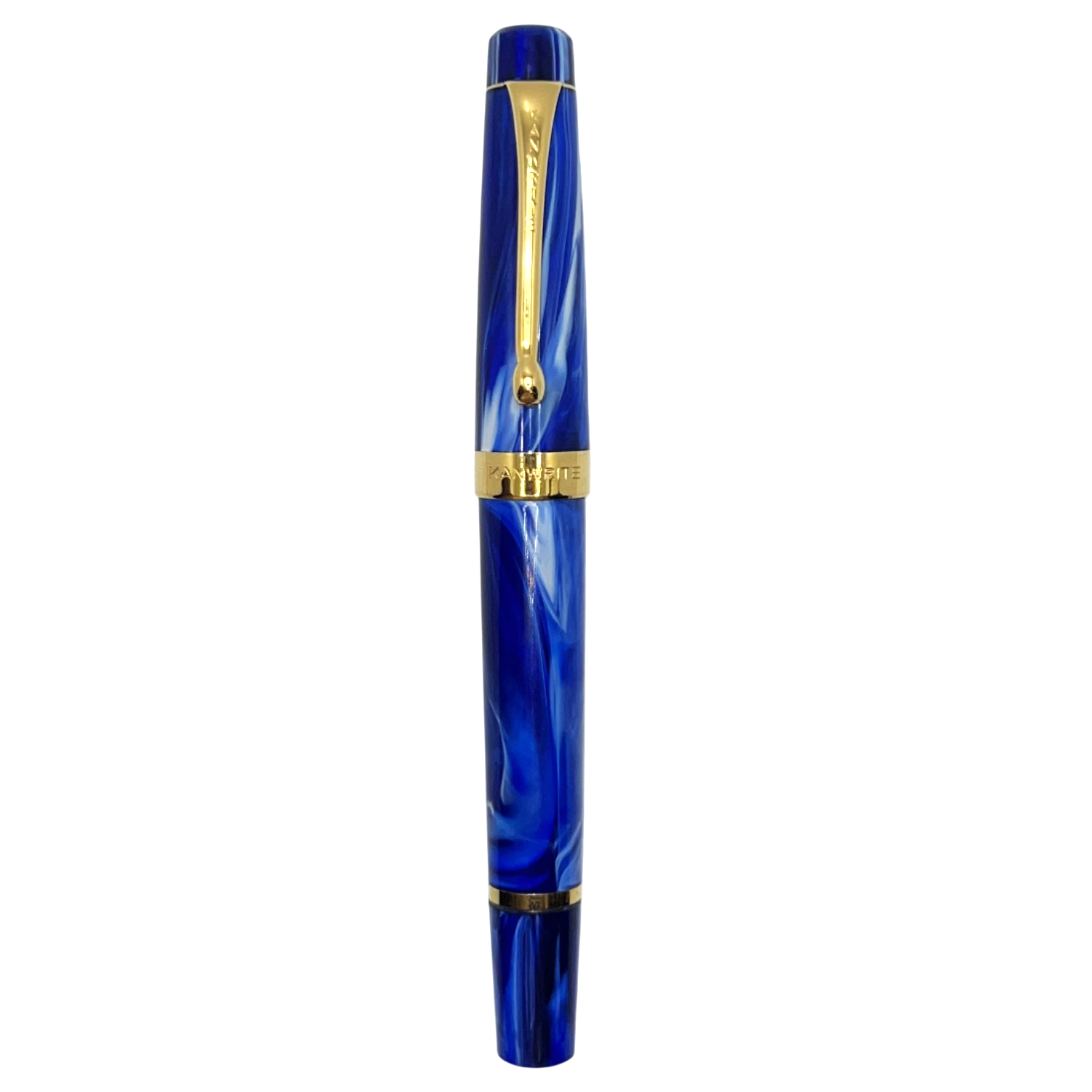Kanwrite Heritage Fountain Pen - Marble Blue / Gold Trim