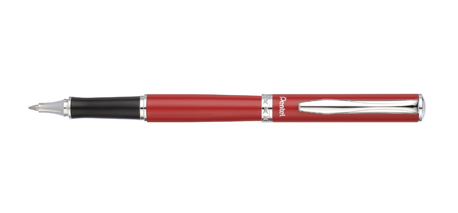 Pentel Sterling EnerGel Rollerball - Red / Chrome Trim