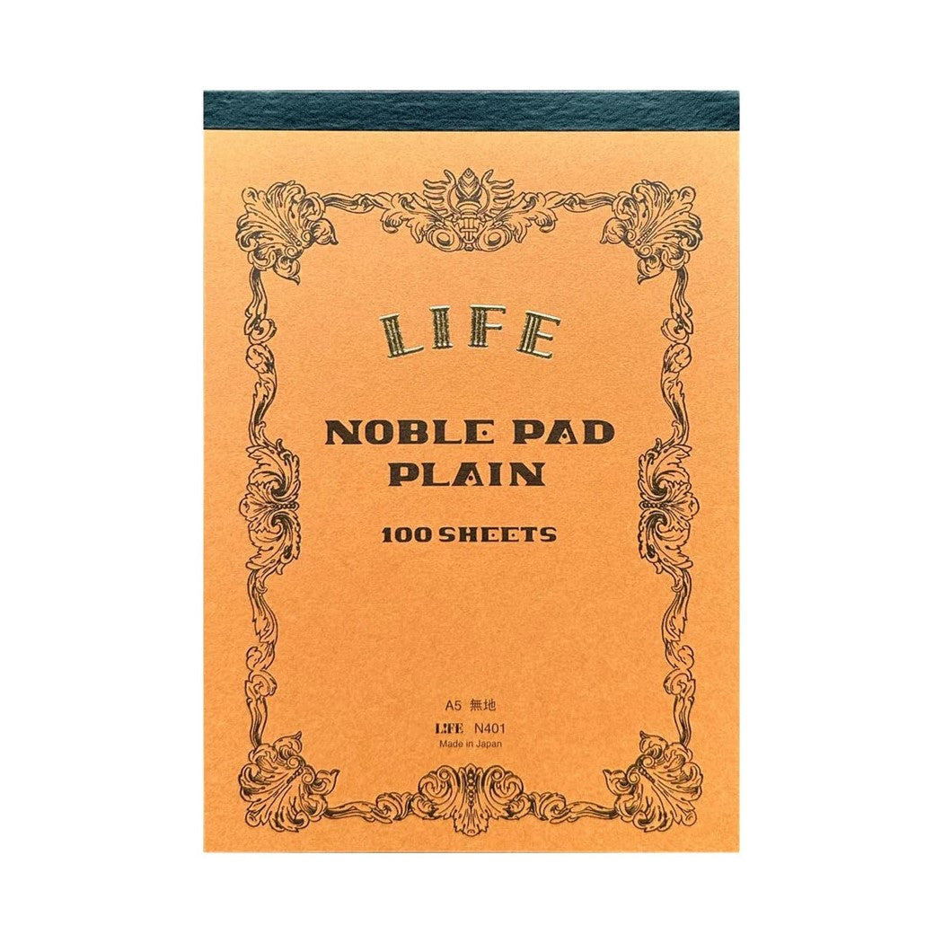 Life Stationery Noble Note Notepad A5 Plain - Kraft
