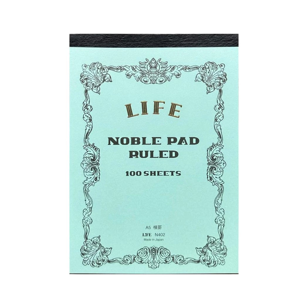 Life Stationery Noble Note Notepad A5 Lined - Blue