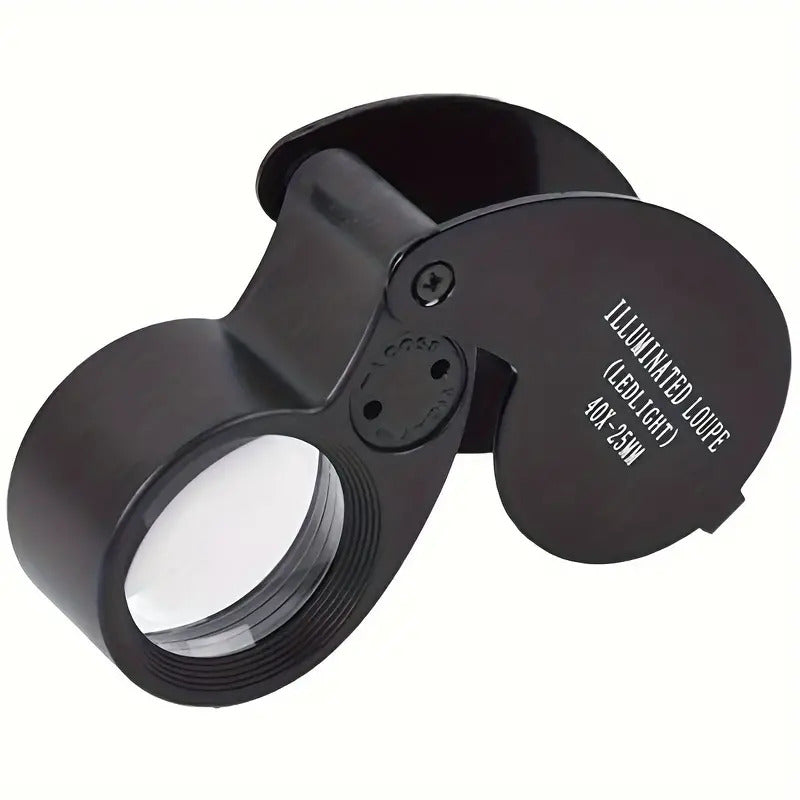 LED Jewellers Loupe 40x 25mm - Black