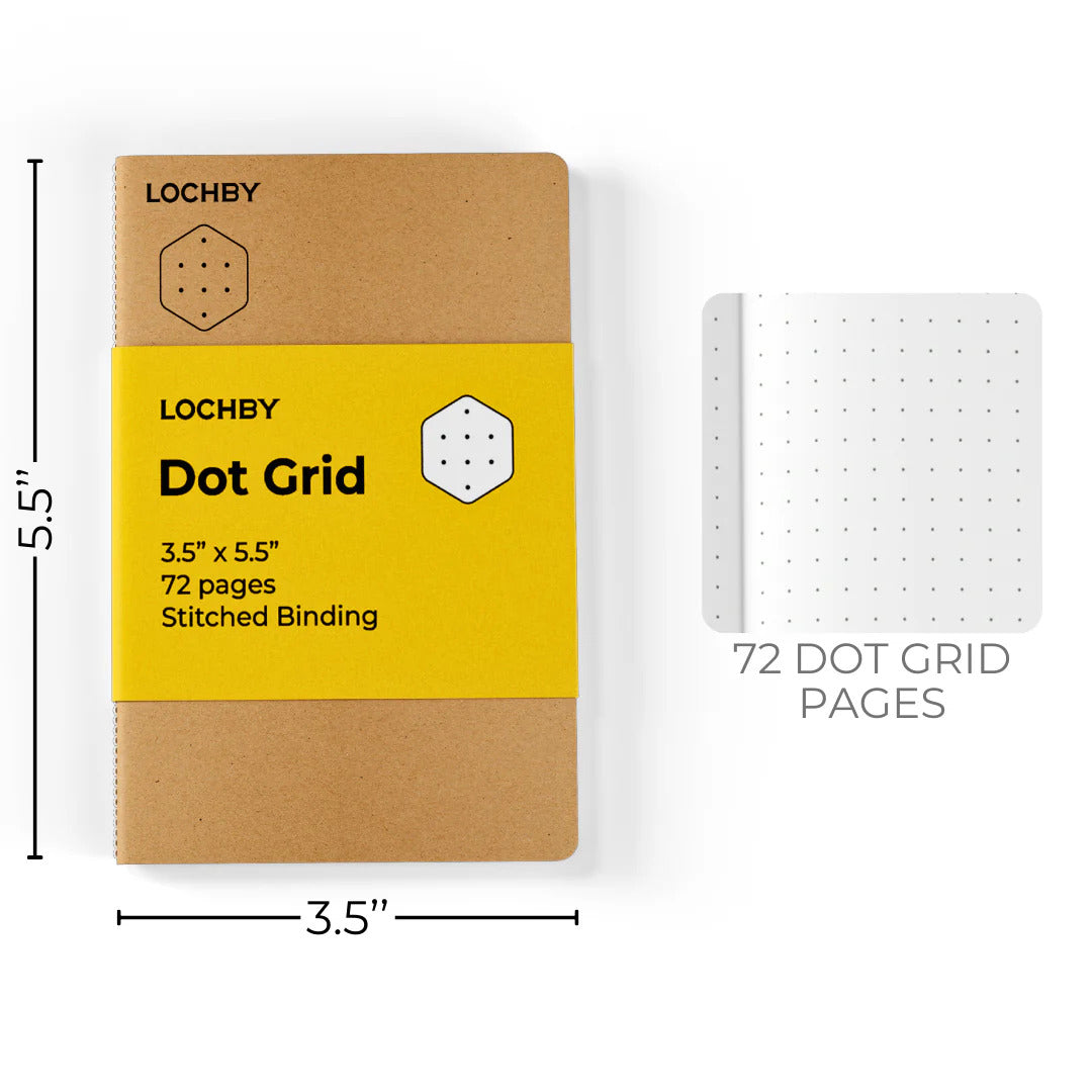 LOCHBY Pocket Journal Notebook - Dot Grid