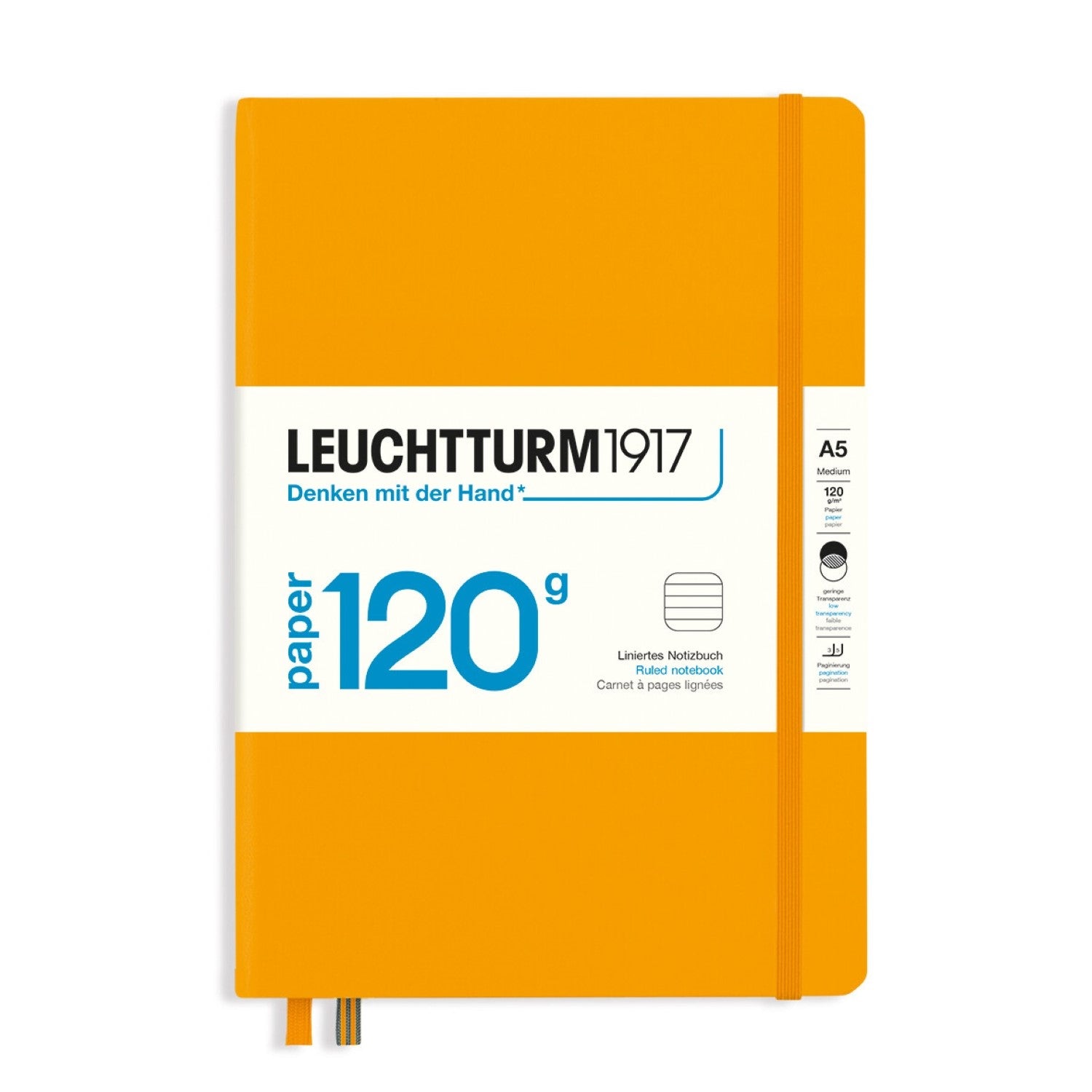Leuchtturm 1917 Notebook Hard Cover A5 Lined - Rising Sun - 120g Edition