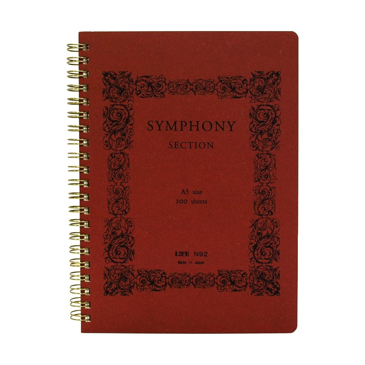 Life Stationery Symphony Notebook A5 Grid - Red