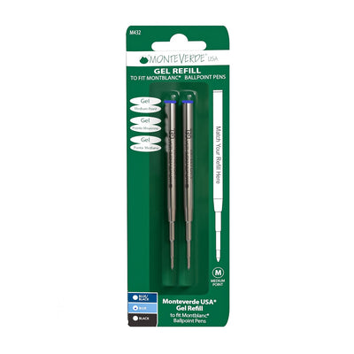 Monteverde Refill Montblanc Style BP GEL M43 Medium Pack of 2