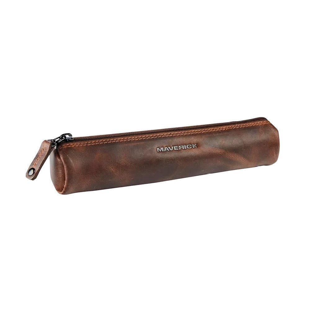 Maverick Leather Pencase - Round Small