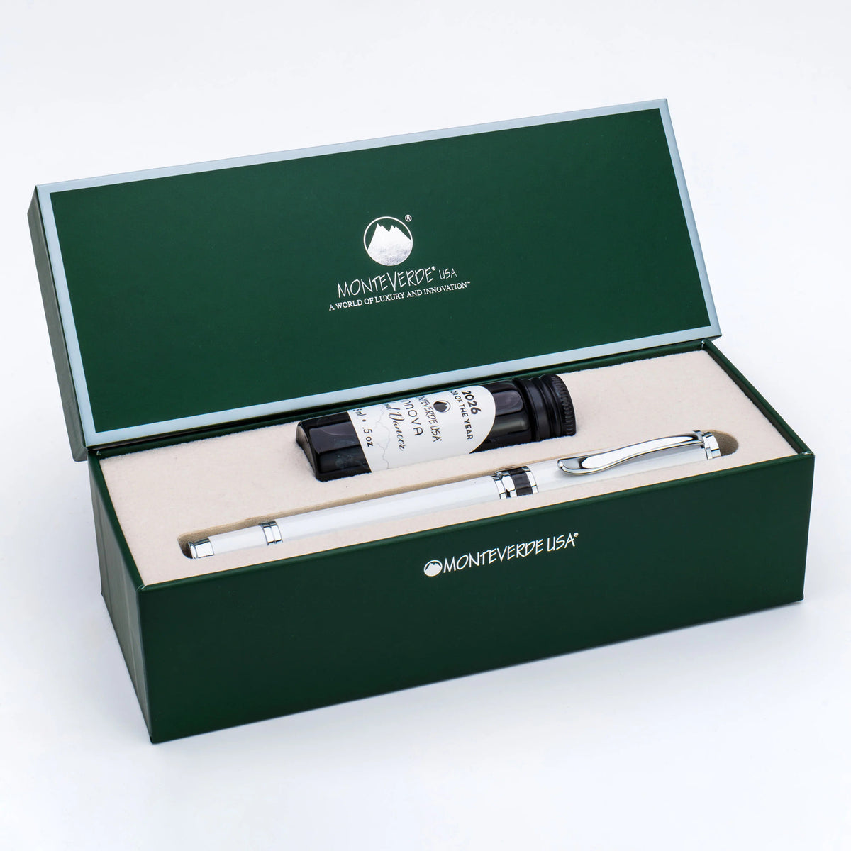 Monteverde Innova Fountain Pen Set - Cloud Dancer / Chrome