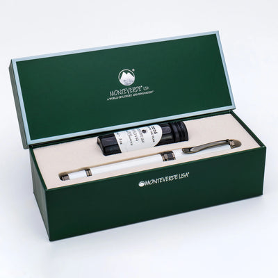 Monteverde Innova Fountain Pen Set - Cloud Dancer / Gunmetal