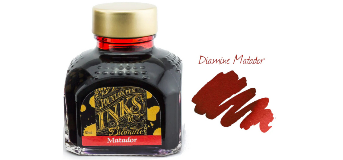Diamine Ink Bottle 80ml - Red Shades - Assorted Colours