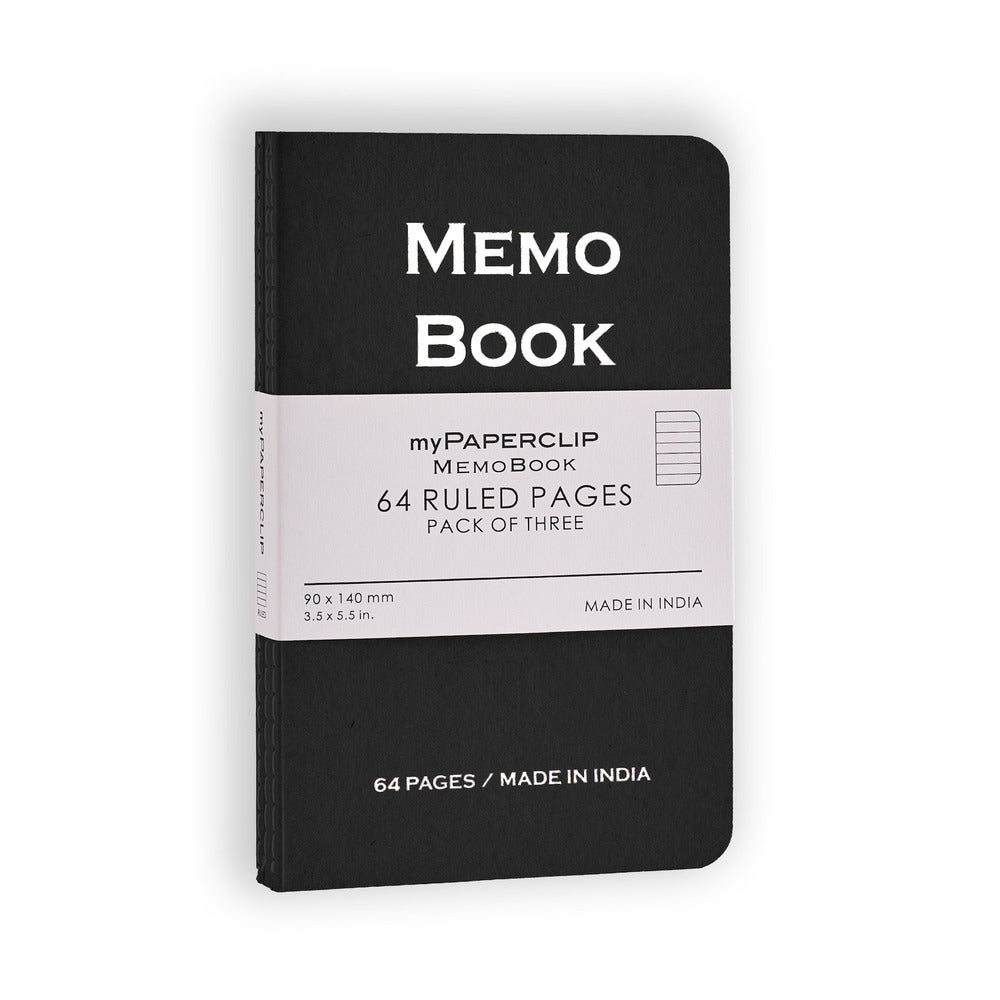 myPAPERCLIP Memo Book Notebook Pack A6 - Ruled