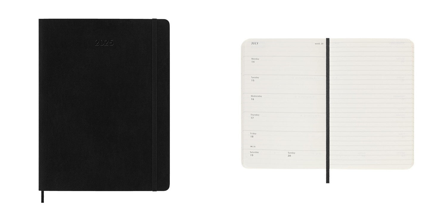 Moleskine Extra Large 2025 Soft Cover Diary / Weekly Notebook - Black