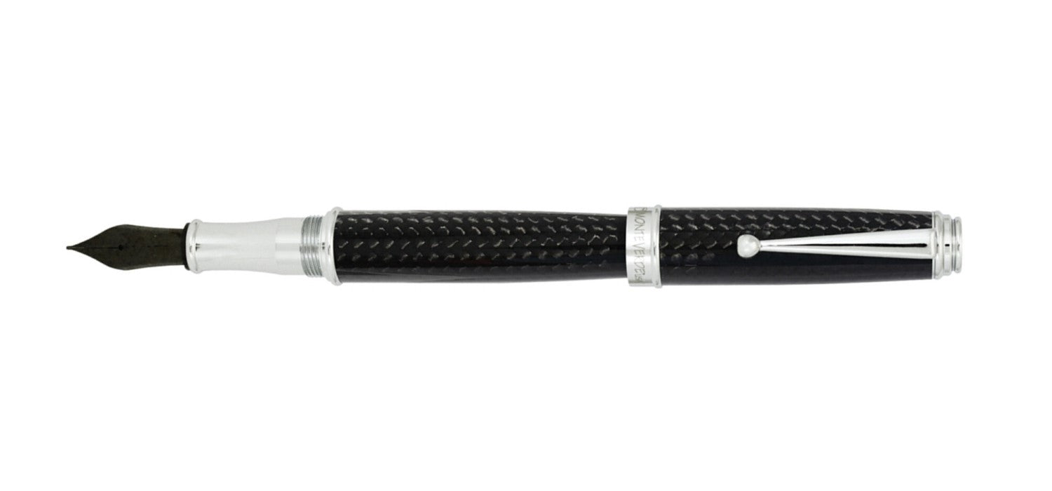 Monteverde Invincia Deluxe Fountain Pen - Carbon / Chrome Trim