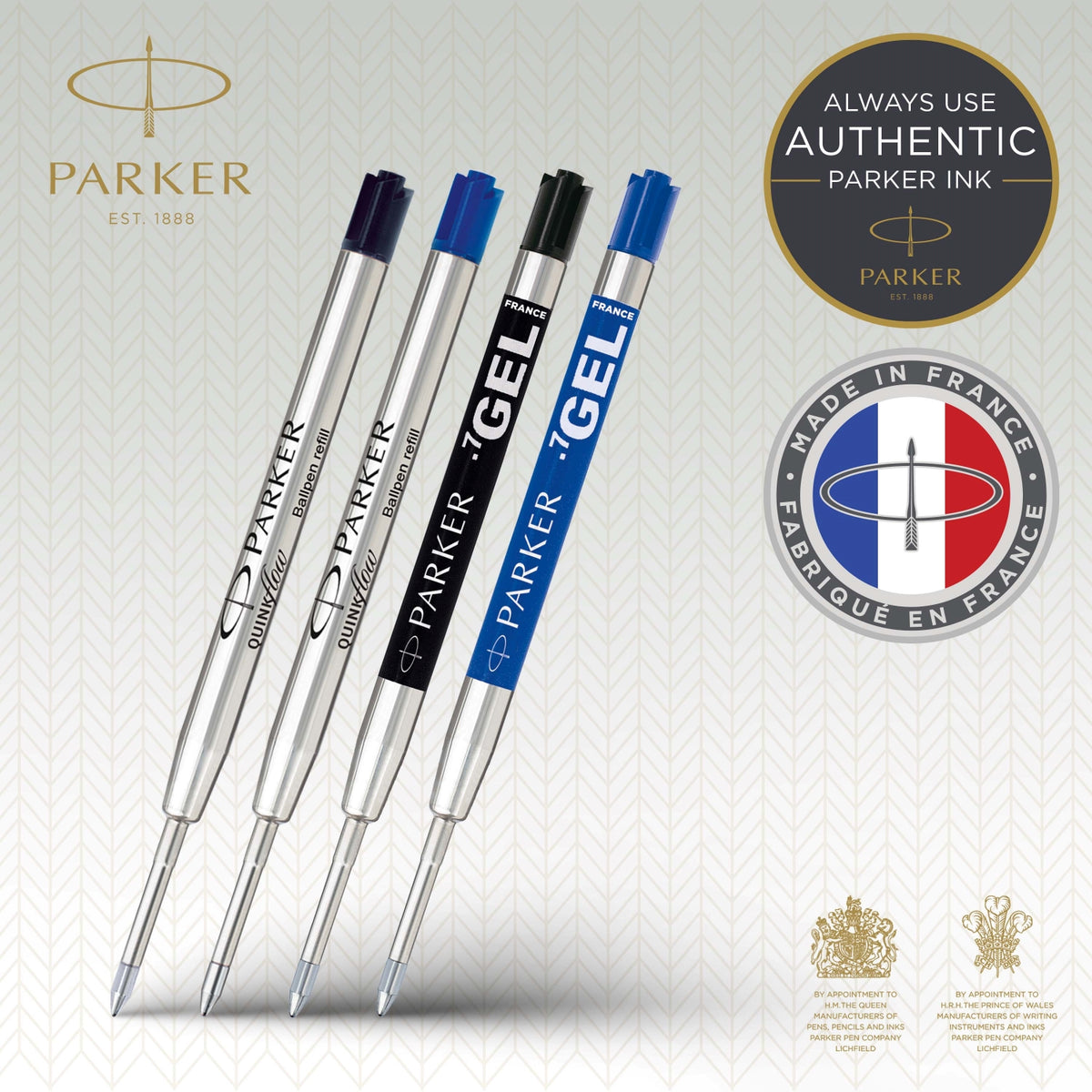 Parker Ballpoint & Gel Refill Discovery Pack of 6