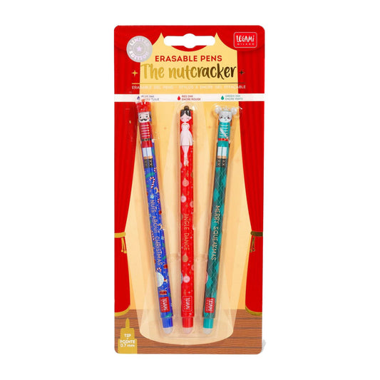 Legami Erasable Gel Pen Set of 3 - The Nutcracker