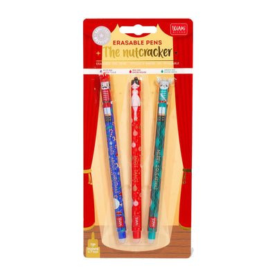 Legami Erasable Gel Pen Set of 3 - The Nutcracker