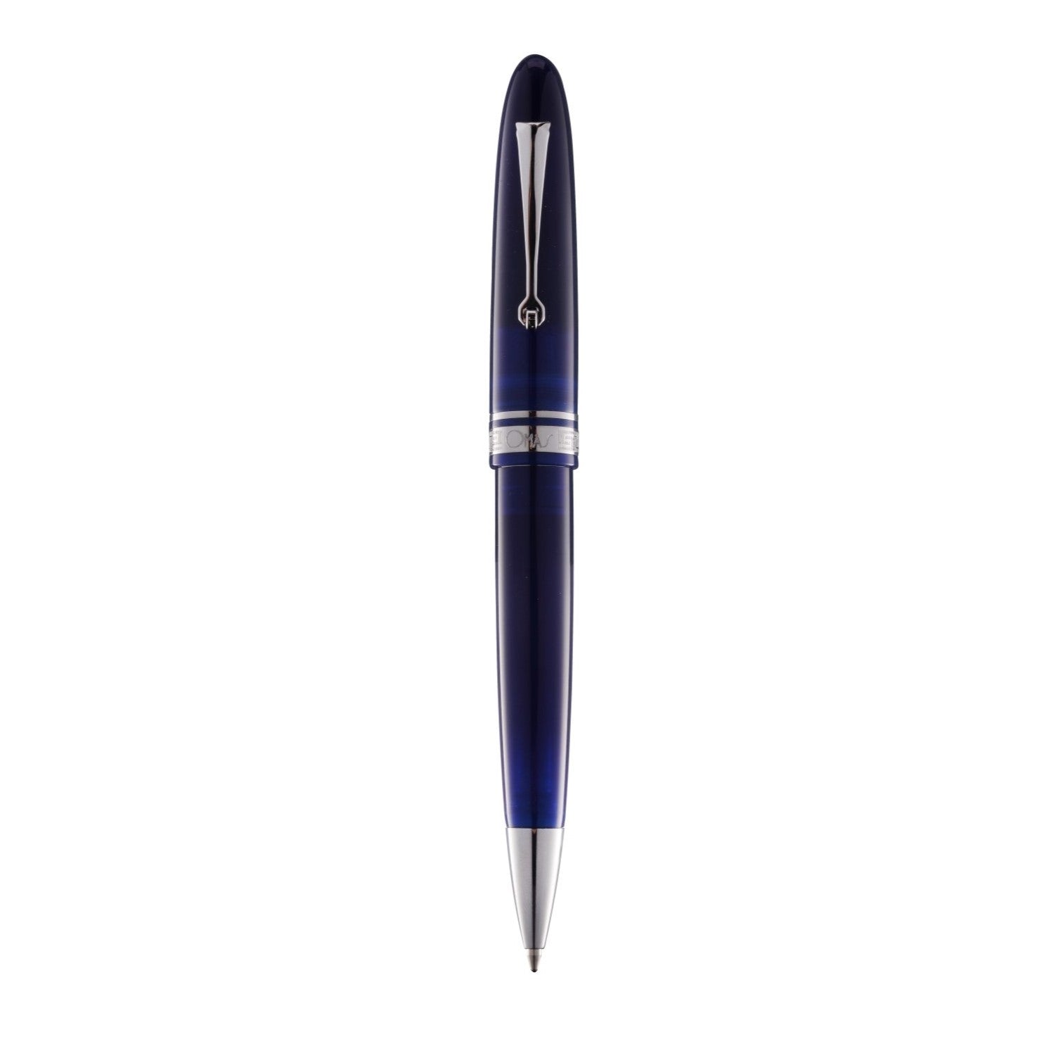 Omas Ogiva Ballpoint Pen - Blu / Silver Trim