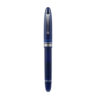Omas Ogiva Fountain Pen - Blu / Silver Trim - F - FINE / Blue / Silver