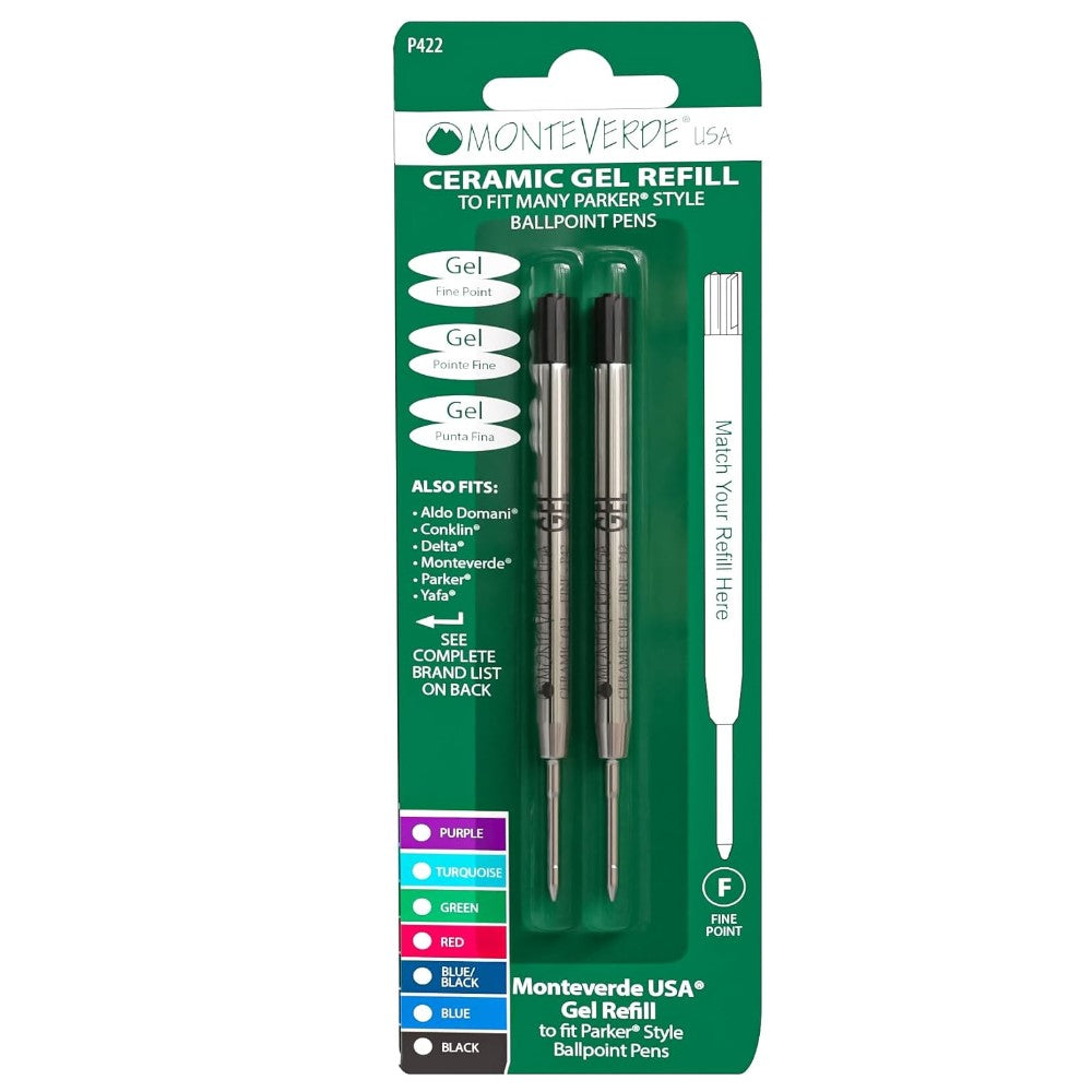 Monteverde G2 (Parker Style) Gel Refill Pack P42 - Fine