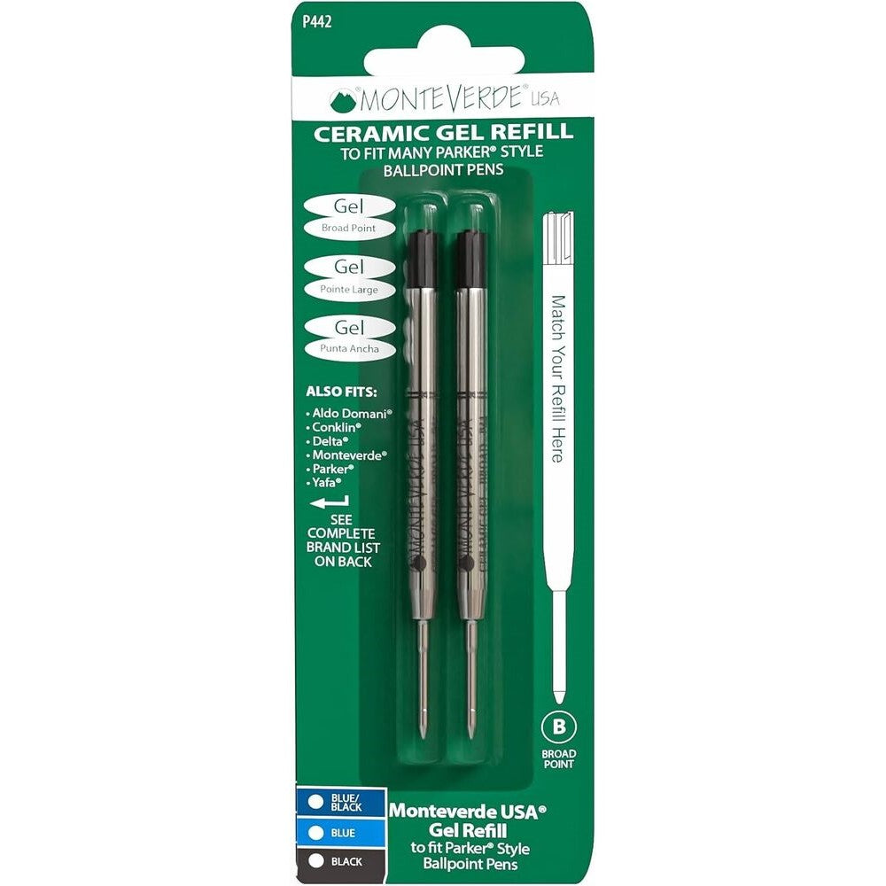 Monteverde G2 (Parker Style) Gel Refill Pack P44 - Broad