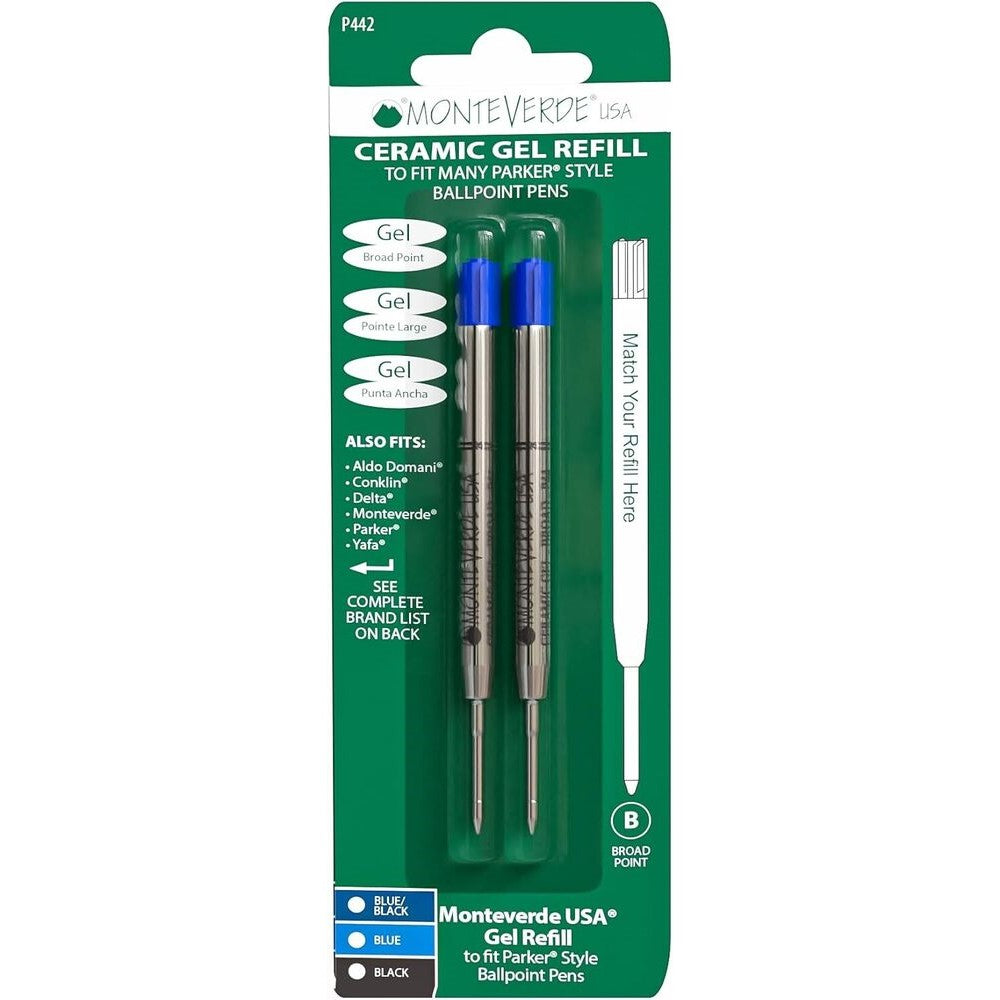 Monteverde G2 (Parker Style) Gel Refill Pack P44 - Broad