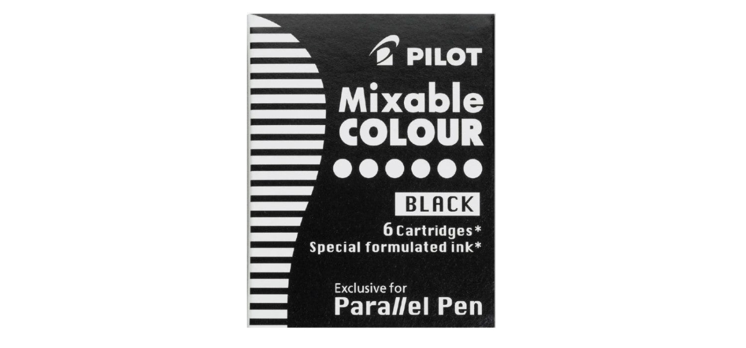 Pilot Parallel Pen Ink Cartridges Pack of 6 - Assorted Colours