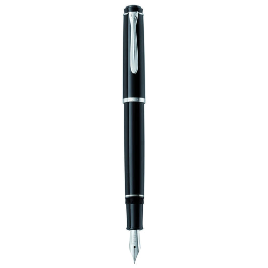 Pelikan Classic M 205 Fountain Pen - Black / Silver Trim